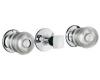 Kohler Coralais K-T15235-7-CP Polished Chrome Three-Handle Bath and Shower Valve Trim with Sculptured Acrylic Handles, Valve Not Included