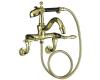 Kohler Finial Traditional K-331-4M-AF Vibrant French Gold Bath Faucet with Handshower, Diverter Spout and Lever Handles