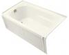 Kohler Portrait K-1108-LA-NY Dune 5' Bath with Integral Apron, Tile Flange and Left-Hand Drain