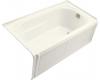 Kohler Portrait K-1108-RA-NY Dune 5' Bath with Integral Apron, Tile Flange and Right-Hand Drain