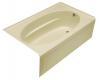 Kohler Windward K-1112-GRA-NY Dune 5' Bubblemassage Bath with Integral Apron and Right-Hand Drain