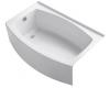 Kohler K-1118-LA-0 White Expanse 60" X 30" Curved Apron Bath with Left Hand Drain