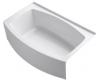 Kohler K-1118-RA-47 Almond Expanse Curved Apron Bath with Right Hand Drain