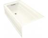 Kohler Archer K-1122-GLA-NY Dune Bubblemassage 5' Bath with Comfort Depth Design, Integral Apron and Left-Hand Drain