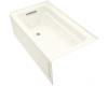 Kohler Archer K-1122-HL-NY Dune 5' Whirlpool with Comfort Depth Design, Integral Apron, Left-Hand Drain and Heat