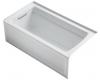 Kohler Archer K-1123-LA-NY Dune 5' Bath with Comfort Depth Design, Integral Apron and Left-Hand Drain