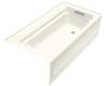 Kohler Archer K-1124-GRA-NY Dune 6' Bubblemassage Bath with Comfort Depth Design, Integral Apron and Right-Hand Drain