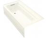 Kohler Archer K-1124-HL-NY Dune 6' Whirlpool with Comfort Depth Design, Integral Apron, Left-Hand Drain and Heat
