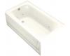 Kohler Bancroft K-1151-HL-NY Dune 5' Whirlpool with Integral Apron, Heater and Left-Hand Drain