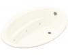 Kohler Sunward K-1162-S1CB-96 Biscuit 60" X 42" Oval Whirlpool, Drop-In