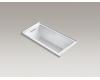 Kohler Underscore K-1167-LFG-0 White Bubblemassage 60X30 Bath with Three-Sided Integral Tile Flange and Left-Hand Drain