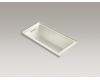 Kohler Underscore K-1167-LFG-96 Biscuit Bubblemassage 60X30 Bath with Three-Sided Integral Tile Flange and Left-Hand Drain