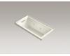 Kohler Underscore K-1167-LH2-96 Biscuit 60X30 Whirlpool with Three-Sided Integral Tile Flange and Left-Hand Drain