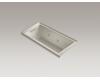 Kohler Underscore K-1167-LH2-G9 Sandbar 60X30 Whirlpool with Three-Sided Integral Tile Flange and Left-Hand Drain