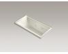 Kohler Underscore K-1167-RH2-96 Biscuit 60X30 Whirlpool with Three-Sided Integral Tile Flange and Right-Hand Drain