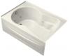 Kohler Synchrony K-1192-LA-NY Dune 5' Whirlpool with Integral Apron and Left-Hand Drain