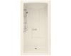 Kohler Freewill K-12107-N-47 Almond Barrier-Free Shower Module with Soap Ledge On Left and Nylon Grab Bars, 45" X 37-1/4" X 84"