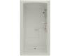 Kohler Freewill K-12108-C-95 Ice Grey Barrier-Free Shower Module with Soap Ledge On Right and Brushed Stainless Steel Grab Bars, 45" X 37-1