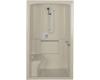 Kohler Freewill K-12109-N-G9 Sandbar Barrier-Free Shower Module with Nylon Grab Bars and Left Seat, 52" X 37-1/2" X 84"