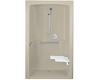 Kohler Freewill K-12112-P-G9 Sandbar Barrier-Free Shower Module with Polished Stainless Steel Grab Bars and Right Seat, 52" X 38-1/2" X 84"