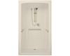 Kohler Freewill K-12113-C-47 Almond Barrier-Free Shower Module with Brushed Stainless Steel Grab Bars, 52" X 37-1/2" X 84"