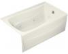 Kohler Mariposa K-1239-RA-NY Dune 5' Whirlpool with Integral Apron, Flange and Right-Hand Drain
