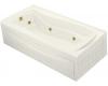 Kohler Mariposa K-1257-HL-NY Dune 6' Whirlpool with Integral Apron, Left-Hand Drain and Heater
