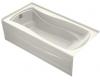 Kohler Mariposa K-1259-LA-NY Dune Bath with Integral Apron, Tile Flange and Left-Hand Drain