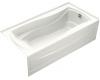 Kohler Mariposa K-1259-RA-0 White 6' Bath Tub with Integral Apron, Tile Flange and Right-Hand Drain
