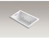 Kohler UnderscoreUnderscore K-1849-GCR-0 White Underscore Bubblemassage 60X36 Bath with Chromatherapy