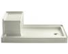 Kohler Tresham K-1976-96 Biscuit 60" X 32" Receptor with Integral Seat and Right-Hand Drain