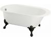 Kohler Iron Works K-712-GBN-0 White Bubblemassage 5.5' Bath with Vibrant Brushed Nickel Airjet Color