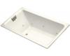 Kohler Tea-for-Two K-856-LH-FE Frost 5.5' Drop-In Whirlpool Bath Tub with Left-Hand Drain