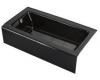 Kohler Bellwether K-875-7 Black Black Bath Tub with Integral Apron and Left-Hand Drain