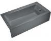 Kohler Bellwether K-876-FT Basalt Bath Tub with Integral Apron and Right-Hand Drain