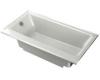 Kohler Highbridge K-877-S-FF Sea Salt Cast Iron Bath Tub with Enameled Apron and Left-Hand Drain