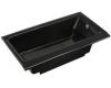 Kohler Highbridge K-878-S-7 Black Black Cast Iron Bath Tub with Enameled Apron and Right-Hand Drain