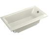 Kohler Highbridge K-878-S-96 Biscuit Cast Iron Bath Tub with Enameled Apron and Right-Hand Drain