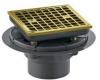 Kohler K-9136-PB Vibrant Polished Brass Square Design Tile-In Shower Drain