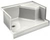 Kohler Memoirs K-9486-0 White 48" Shower Receptor with Integral Seat At Right and Left-Hand Drain