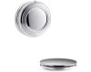 Kohler PureFlo K-T37392-SN Vibrant Polished Nickel Cable Bath Drain Trim with Contemporary Rotary Turn Handle