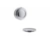 Kohler PureFlo K-T37393-CP Polished Chrome Cable Bath Drain Trim with Traditional Rotary Turn Handle