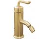 Kohler Purist K-14434-4-BGD Vibrant Moderne Brushed Gold Single-Control Bidet Faucet with Smile Design Handle