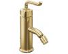 Kohler Purist K-14434-4-PGD Vibrant Moderne Polished Gold Single-Control Bidet Faucet with Smile Design Handle