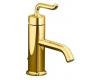 Kohler Purist K-14402-4-PGD Vibrant Moderne Polished Gold Single-Control Lavatory Faucet with Smile Design Handle