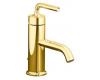 Kohler Purist K-14402-4A-PGD Vibrant Moderne Polished Gold Single-Control Lavatory Faucet with Straight Lever Handle