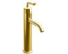 Kohler Purist K-14404-4-PGD Vibrant Moderne Polished Gold Tall Single-Control Lavatory Faucet with Smile Design Handle