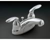 Kohler Coralais K-P15241-4-CP Polished Chrome Centerset Lavatory Faucet with Lever Handles, Pop-Up Drain and Lift Rod