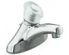 Kohler Coralais K-P15681-F-CP Polished Chrome Single-Control Centerset Lavatory Faucet with Sculptured Acrylic Handle and Flexible Supplies