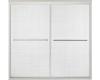 Kohler Fluence K-702202-G73-MX Matte Nickel Frameless Bypass Bath Door with Cavata Glass